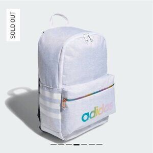 Adidas Classic 3 Stripes Rainbow Light Gray Backpack